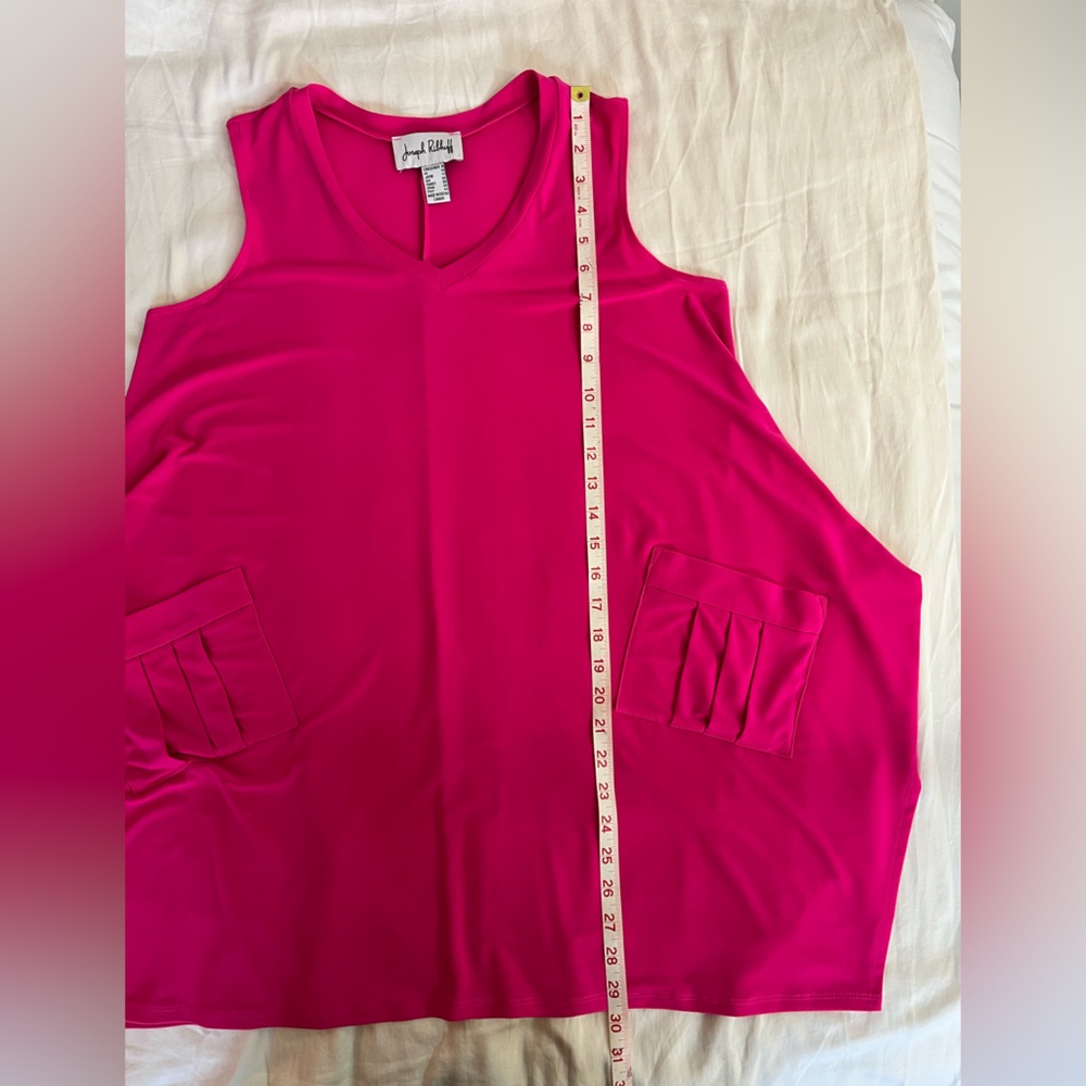 Joseph Ribkoff Fuschia Pink A-Line Swing Sleeveless Mini Dress Women’s Medium - Picture 9 of 9
